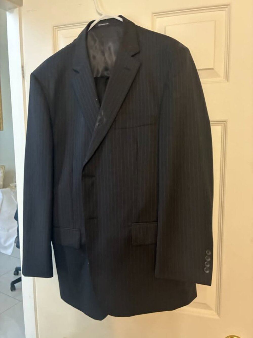 Black Pinstripe Suit Jacket